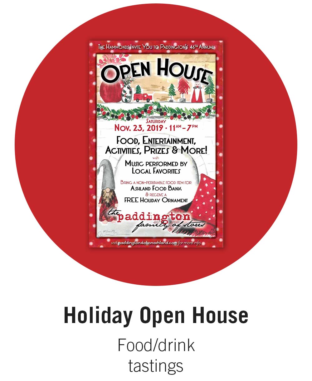 Holiday Open House Food/drink tastings