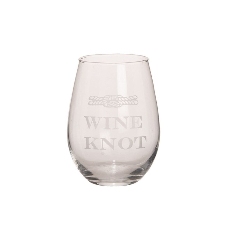 GLASS WINE KNOT STEMLESS GLASS Ivystone