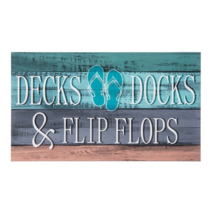GILDAN DECK DOCKS AND FLIP FLOPS - TROPICAL BLUE - Lucky And Blessed