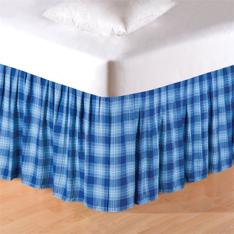 Fair Winds Plaid Bed Skirt Ivystone