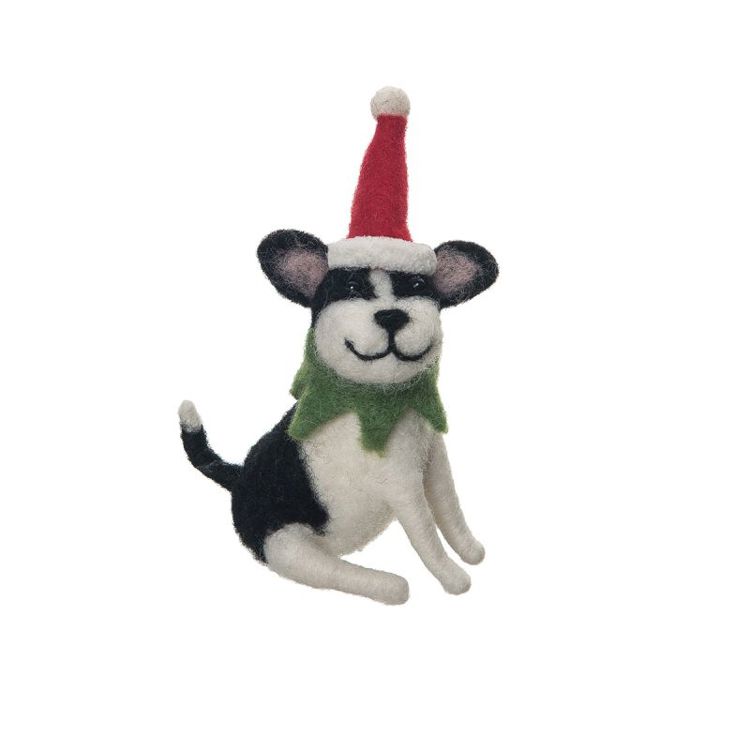 Dog Santa Hat Figurine Ivystone