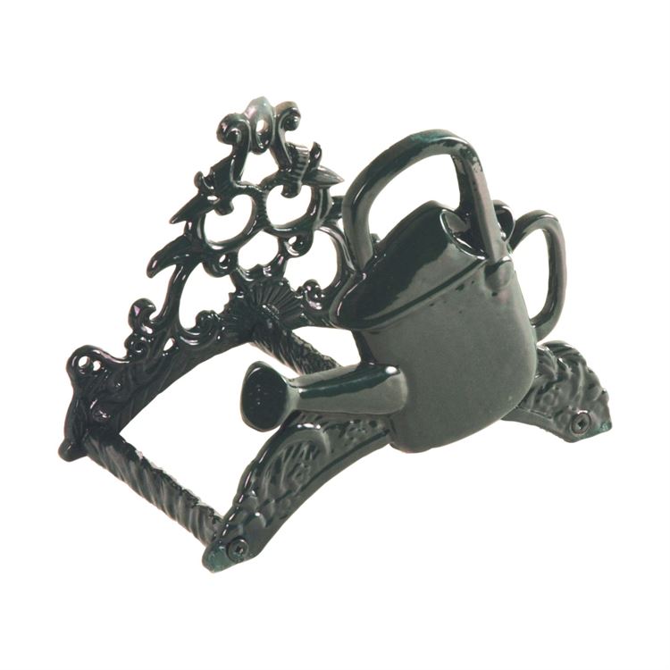Watering Can Garden Hose Holder, Cast Iron Ivystone