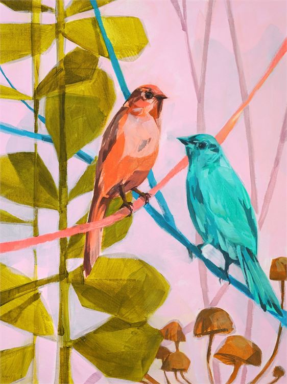 Lovebirds - Only You, Canvas Wall Art 24x30 | Ivystone