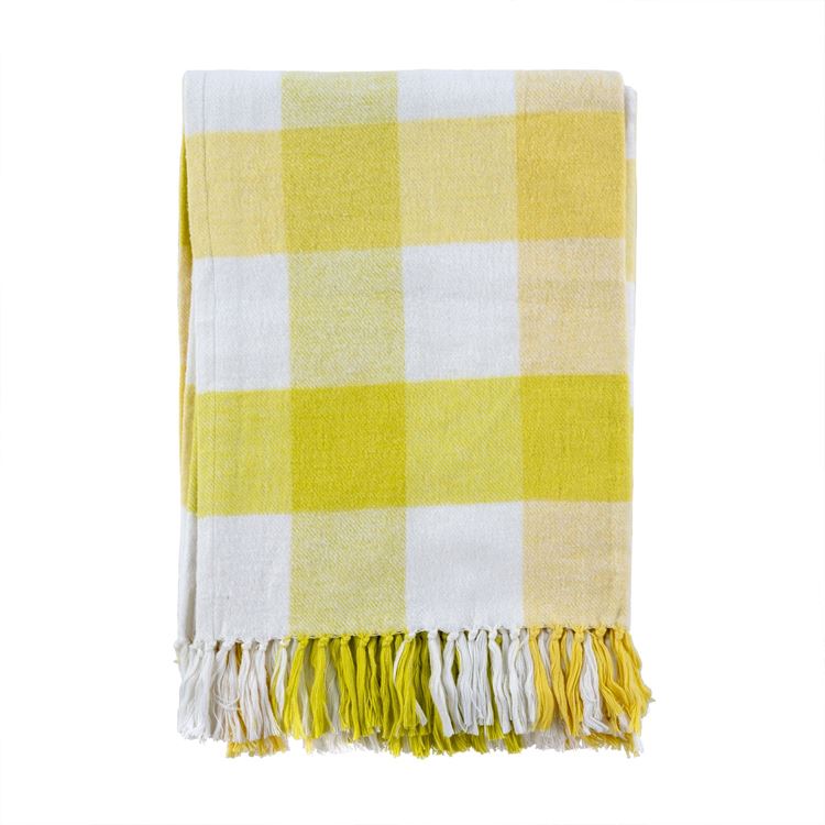 Gingham Picnic Throw, Yellow Ivystone