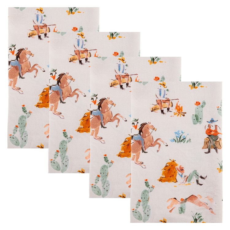 Vintage Cowboy Dinner Napkins