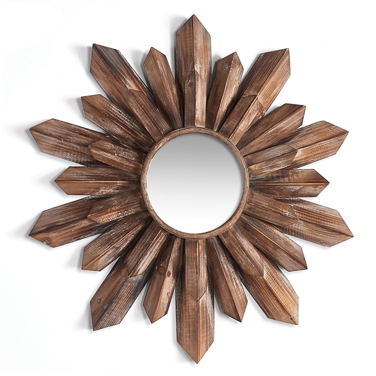 Wood Starburst Mirror 21 Ivystone
