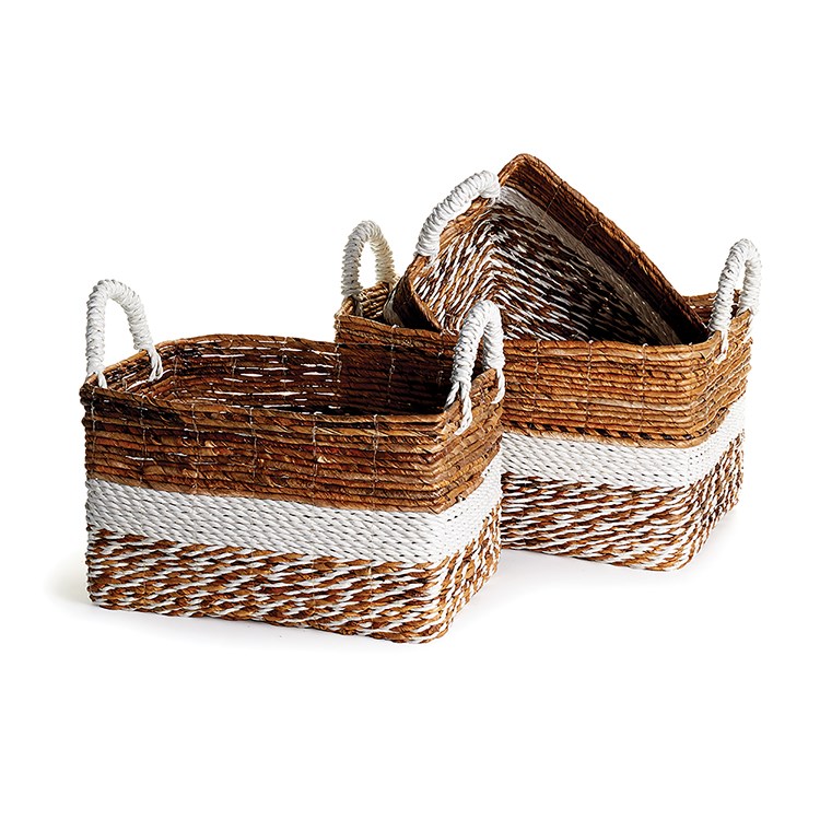 KEY LARGO RECTANGULAR BASKETS, SET OF 3 Ivystone