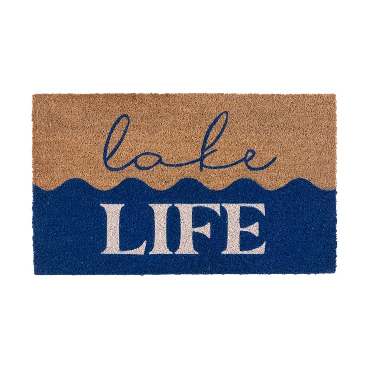 LAKE LIFE DOORMAT,BLUE Ivystone