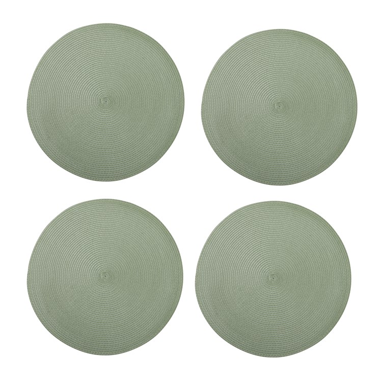 ROUND WOVEN PLACEMAT S/4 SAGE Ivystone