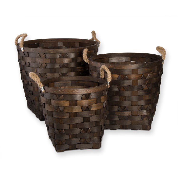 HUDSON TALL BASKET SET/3 Ivystone