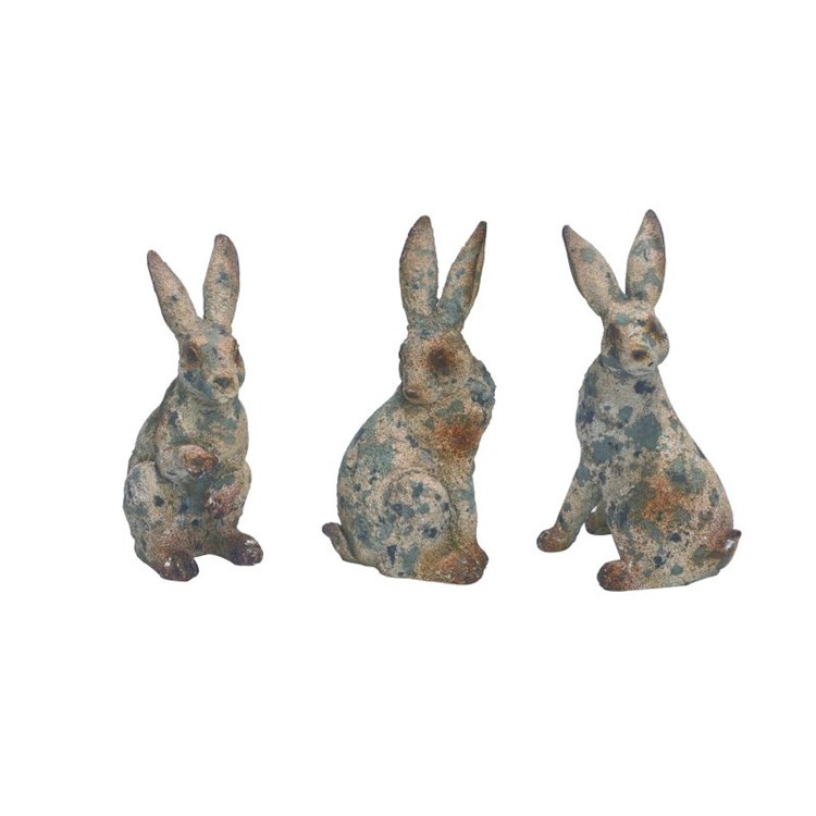 rustic bunny figurines