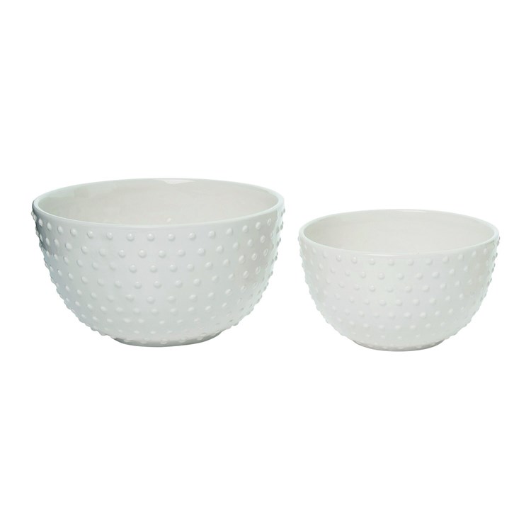 Dol Hobnail Mixing Bowls S/2 Ivystone