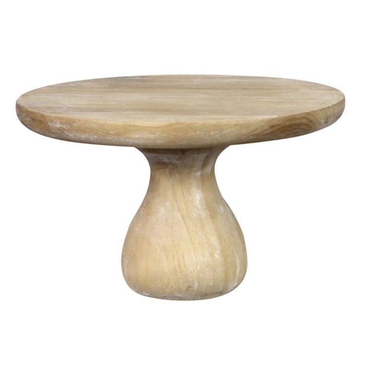 Natural wood Mushroom Shaped Pedestal Ivystone