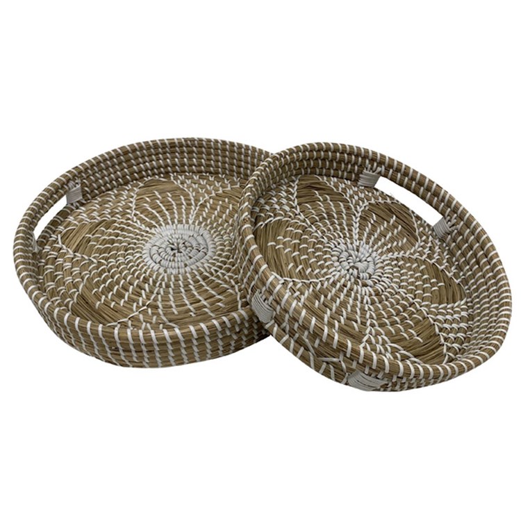 Seagrass Tabletop Serving Tray, 2 pcs/set Ivystone