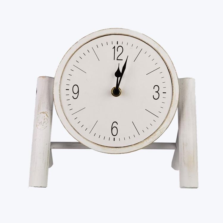 Wood Tabletop Clock Ivystone