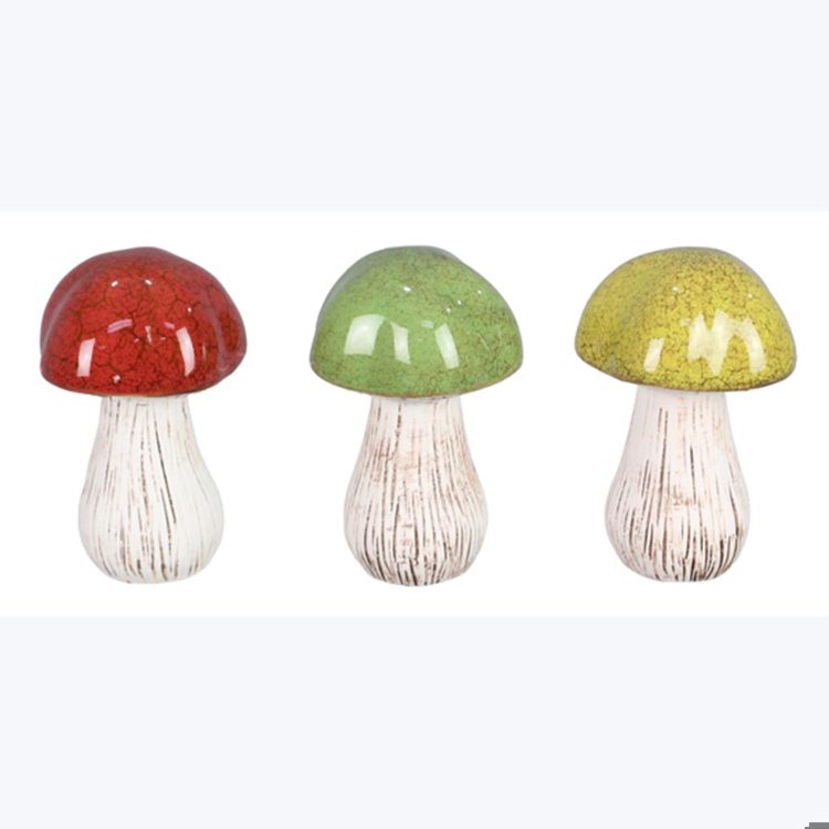 Ceramic Mushroom Tabletop Decor, 3 Ast Ivystone