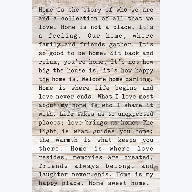 Home is the story Wall Plaque Ivystone