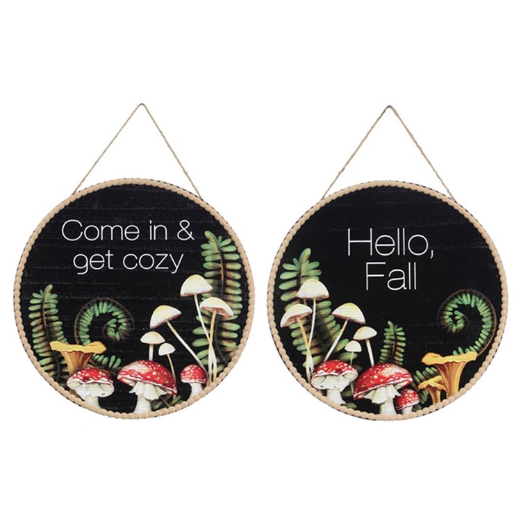 Wood Cozy Woodland Door Hanger, 2 Ast. Ivystone