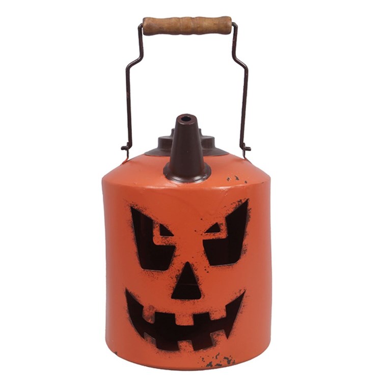 Metal Halloween Repurposed Antique JackoLantern Ivystone