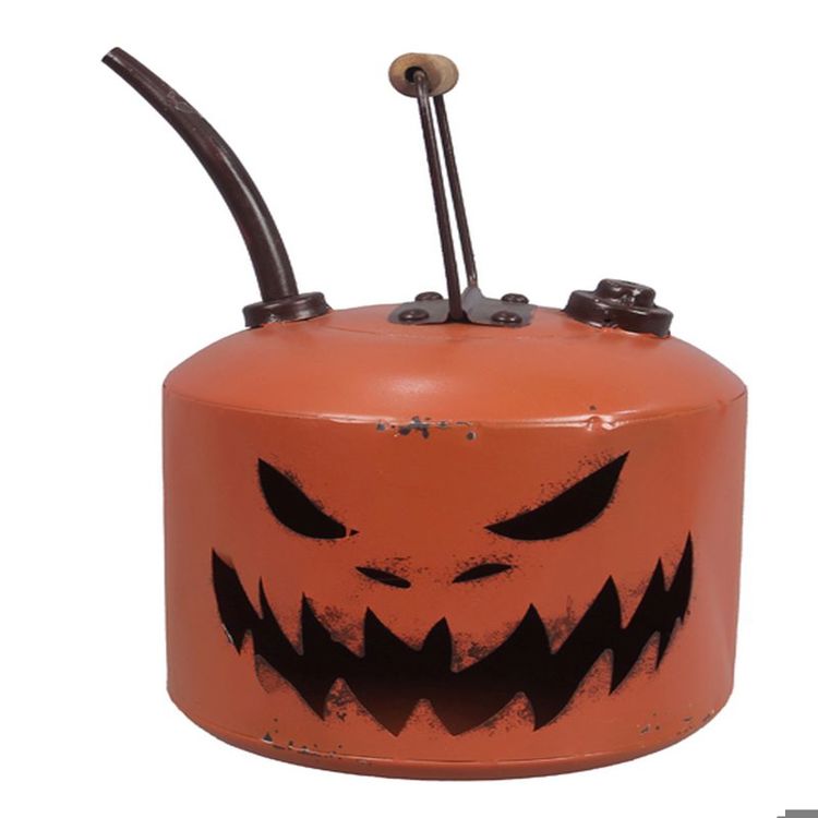 Metal Halloween Repurposed Antique JackoLantern Ivystone