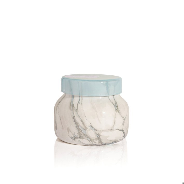 BLUE JEAN MODERN MARBLE PETITE JARS, 8 OZ Ivystone