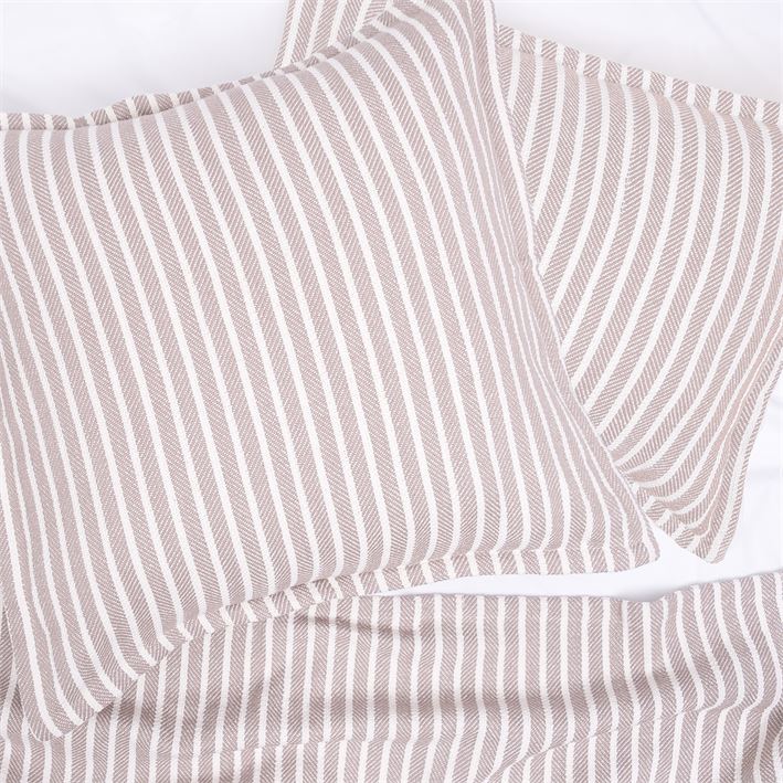 Bengal Stripe Dune Queen Blanket,carol & frank,Vertical Stripe,Yarn Dyed,Twill Weave,Mini Flange,Bedding,Luxury,Luxury Bedding,Blanket,Luxury Blanket