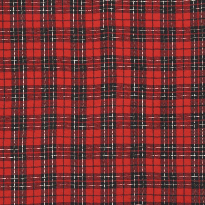 Red Black Plaid Valance Ivystone