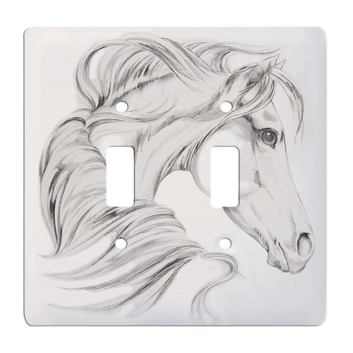 Horse Facing Right 2 Toggle Switchplate | Ivystone