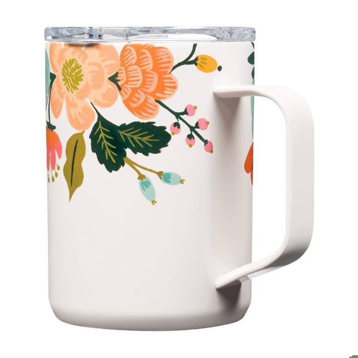 Corkcicle Coffee Mug - Rifle Paper Co. Lively Floral Cream - 16oz