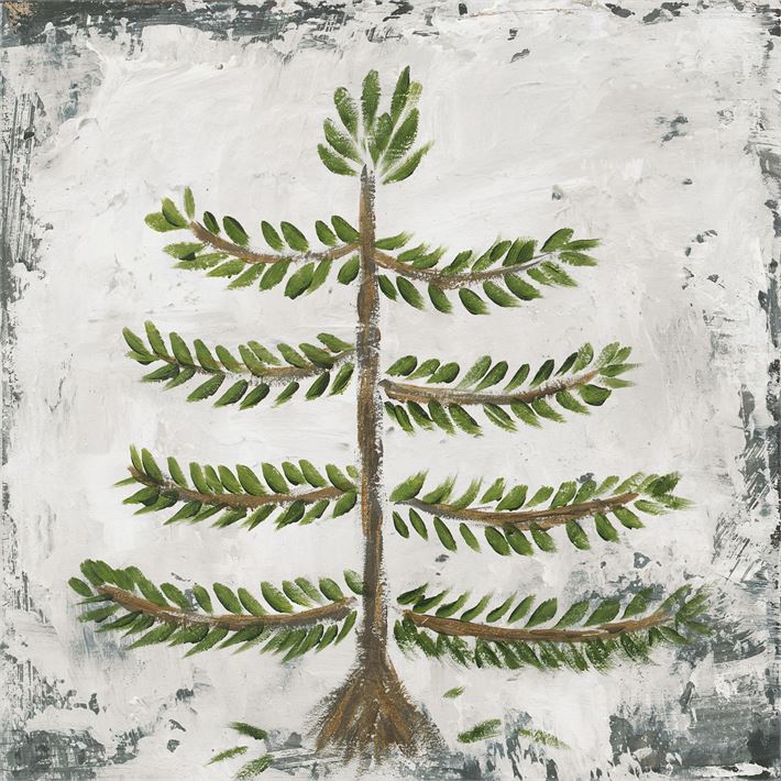 Holiday Forest Pine Tree, Canvas Wall Art 14x14 Ivystone