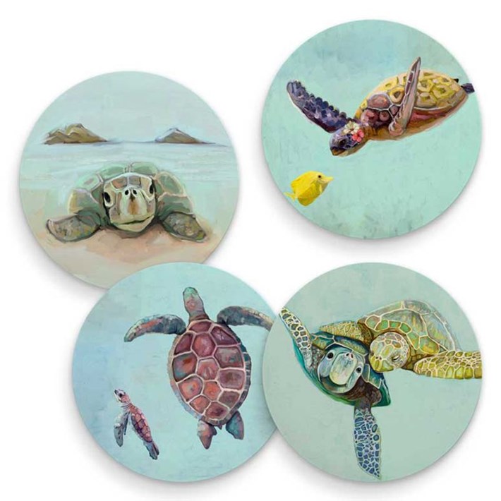 Tropical Turtles Coaster Set, Coasters Ivystone