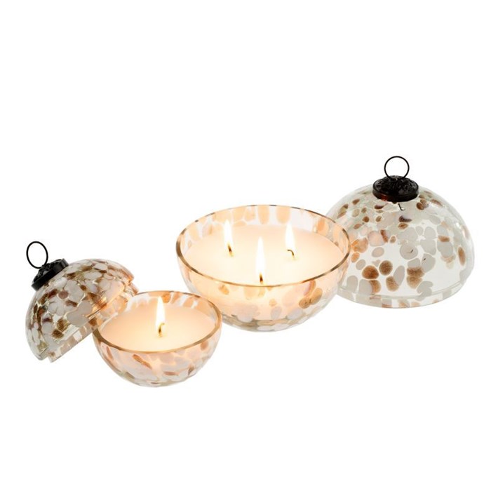 Confetti Glass Bauble Candle L Amber Spruce Ivystone