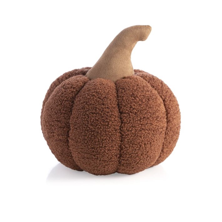 MEDIUM SHERPA PUMPKIN PILLOW, RUST Ivystone