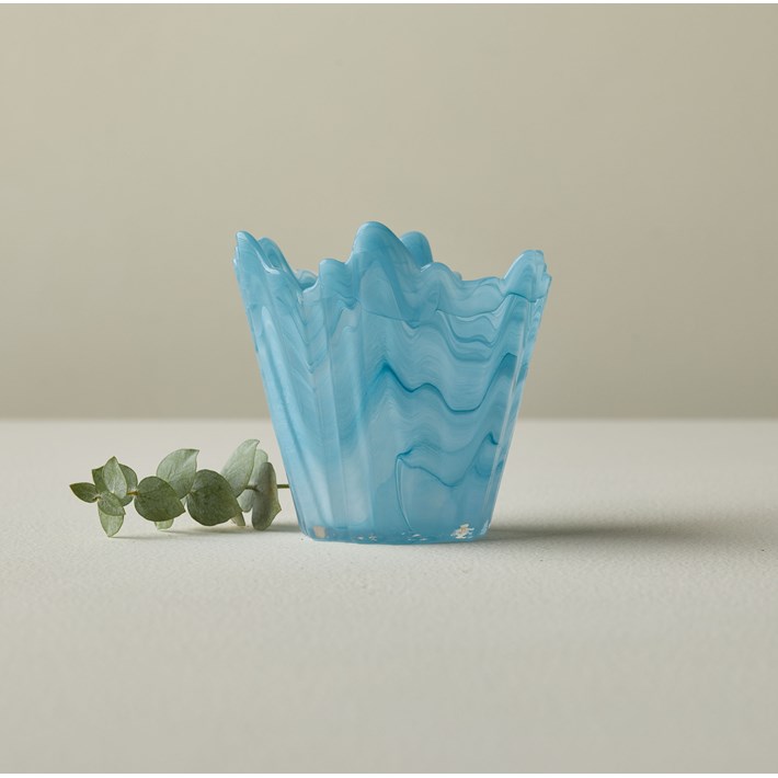 AlabasterAqua Votive Candle Holder Ivystone