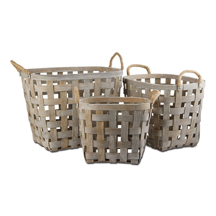 OVAL BASKETS S/3 Ivystone