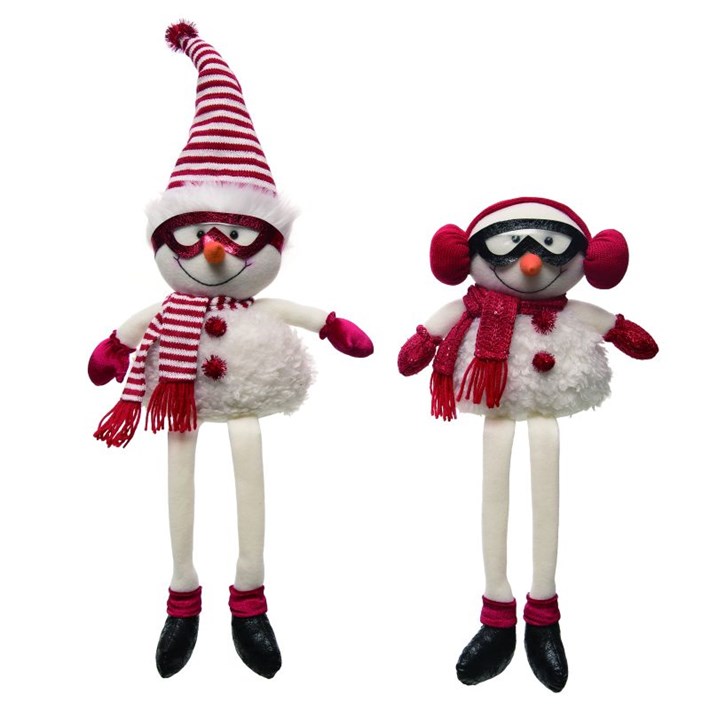 plush snowman shelf sitter