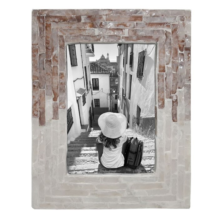 Wood/ Capiz Shell 5x7 Photo Frame | Ivystone