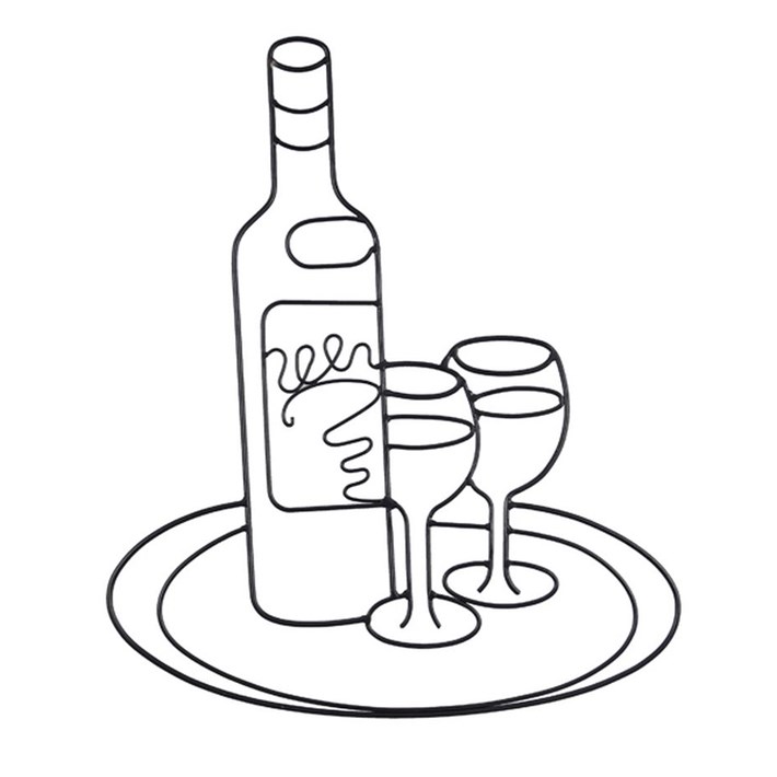 Metal Wire Wine Wall Art Ivystone
