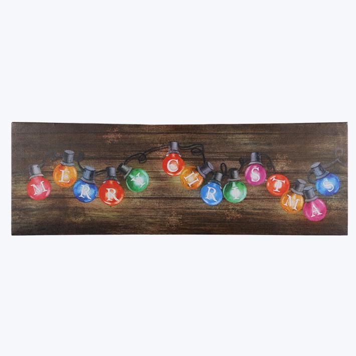 Canvas Christmas Lights Art with LED Colored Lights Ivystone